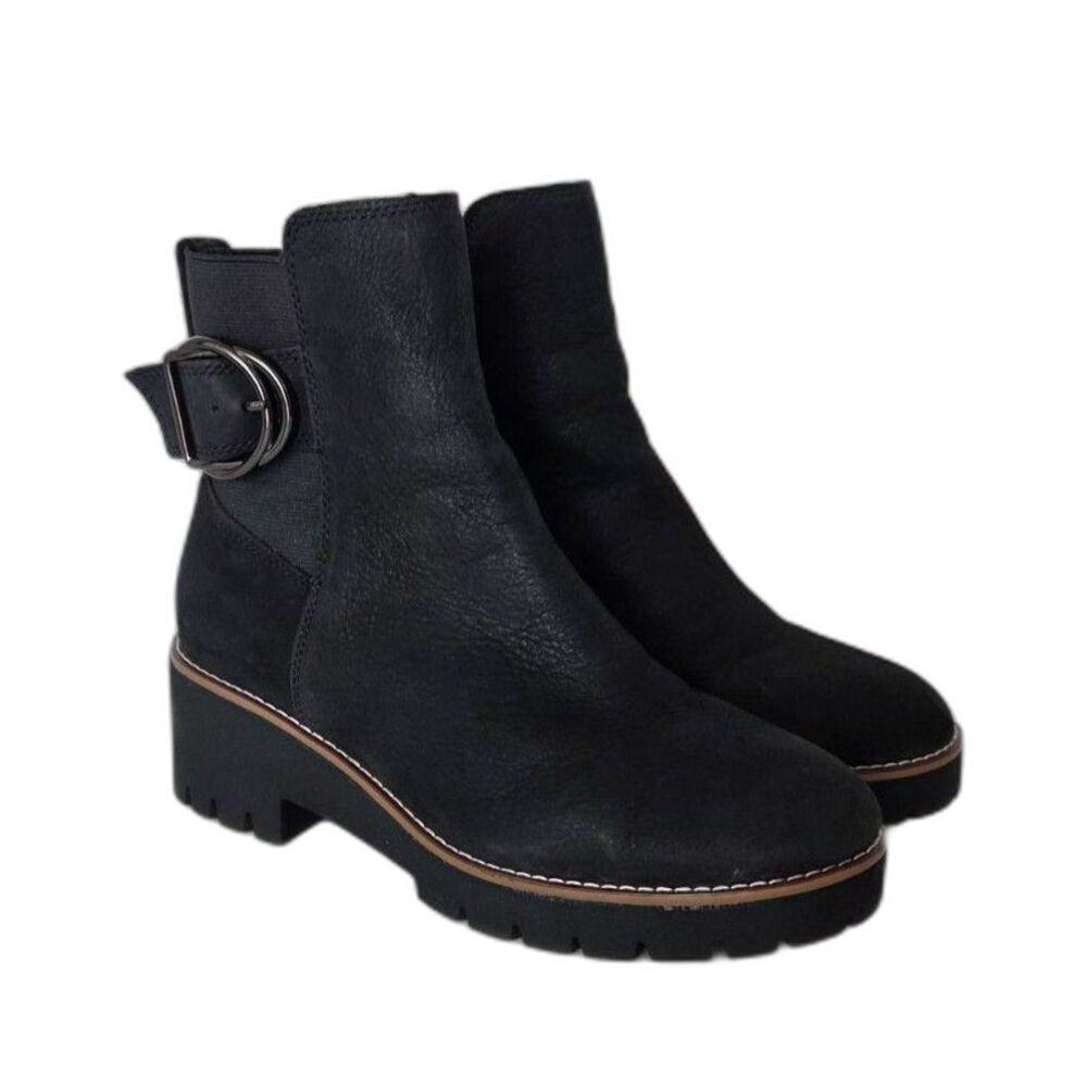 Blondo Dakota Waterproof Nubuck Leather Boots Lug Sole Sz 8.5 Like New
